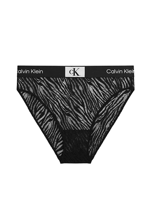 CALVIN KLEIN HIGH WAIST BIKINI INTIMO DONNA Nero  ... 