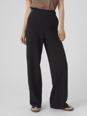 VERO MODA PANTALONE LIVA HW WIDE PANTALONI DONNA Nero  ... 