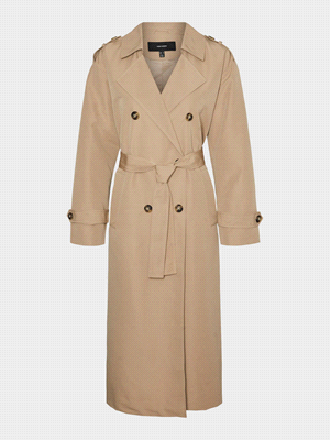 VERO MODA TRENCH CHLOE LUNGO CAPOSPALLA DONNA Argento  ... 