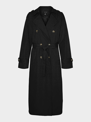 VERO MODA TRENCH CHLOE LUNGO CAPOSPALLA DONNA Nero  ... 