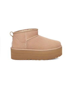 UGG ULTRAMINI PLATFORM SCARPA MODA DONNA Beige  ... 