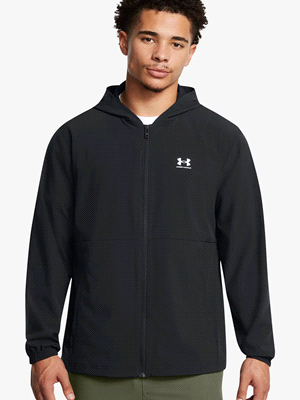 UA GIACCA FULL ZIP CON CAPP. WOVEN WINDBREAKER