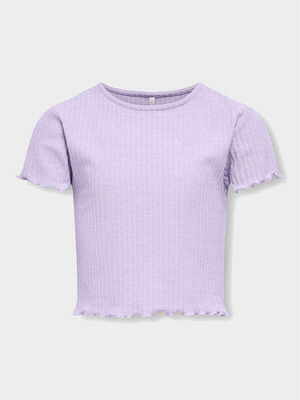 ONLY T-SHIRT NELLA CROPPED T-SHIRTERIA BAMBINO Viola  ... 