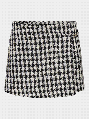 ONLY SKORT ELINOR WRAP GONNA DONNA Nero Bianco ... 