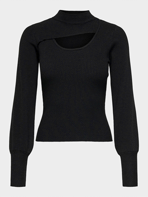 ONLY MAGLIA MIE LIFE PEEK A BOO HIGH NECK MAGLIERIA DONNA Nero  ... 