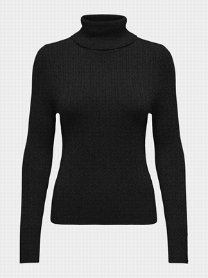 ONLY MAGLIA LEA ROLL NECK MAGLIERIA DONNA Nero  ... 