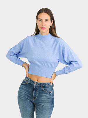 MAGLIA CROP COLLO CRATERE 