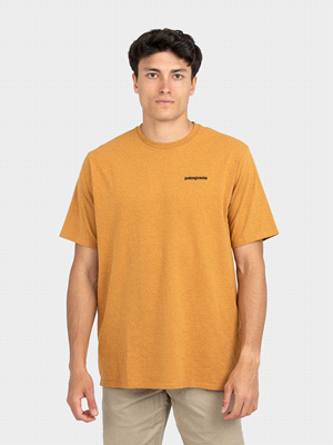 PATAGONIA T-SHIRT MANICA CORTA LOGO P-6 T-SHIRTERIA UOMO Oro  ... 