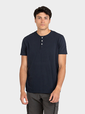 LAY POLO COLLO KOREANO IN PIQUET POLO UOMO Blu  ... 