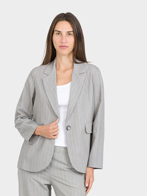 LAY BLAZER GESSATO CAPOSPALLA DONNA Grigio  ... 