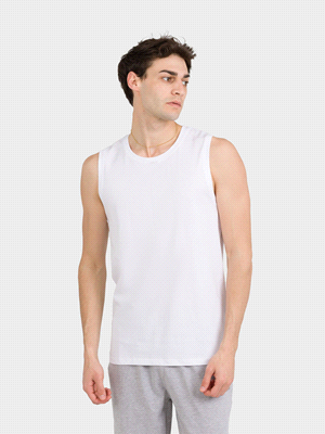 RUSSELL ATHLETIC CANOTTA T-SHIRTERIA UOMO Bianco  ... 