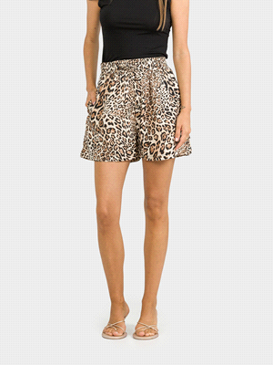 SUSY MIX SHORT LEOPARD BERMUDA DONNA Marrone  ... 