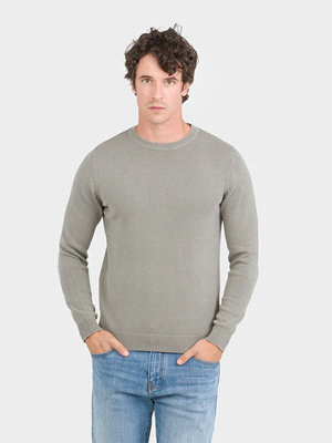 MAGLIA GIROCOLLO COTONE STONEWASH 