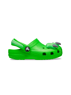 CROCS CLASSIC I AM DINOSAUR CLOG TD CIABATTA BAMBINO Verde Giallo ... 