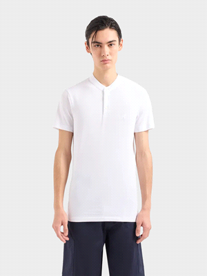 ARMANI EXCHANGE POLO COLLO KOREANO POLO UOMO Bianco  ... 