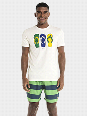 HAVAIANAS T-SHIRT MANICA CORTA FF COLLAGE T-SHIRTERIA UOMO Bianco  ... 