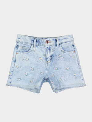 SHORT DENIM FIORI 