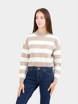 MAGLIA CROP STRIPES 