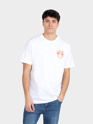 PYREX T-SHIRT LOGO SMILE FIAMME T-SHIRTERIA UOMO Bianco  ... 