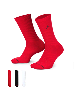 NIKE JORDAN EVERYDAY CREW SOCKS (3 PAIRS ACCESSORI UOMO Multicolore  ... 