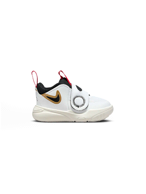 NIKE TEAM HUSTLE D 11 BABY/TODDLER SCARPA MODA BAMBINO Bianco Nero ... 