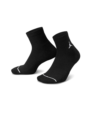 NIKE JORDAN EVERYDAY ANKLE SOCKS (3 PAIR ACCESSORI UOMO Nero Bianco ... 