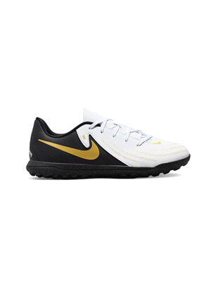 Le scarpe Nike Jr Phantom GX II Club TF Junior offrono una soletta ammortizzata e una texture esterna appiccicosa integrata che copre l