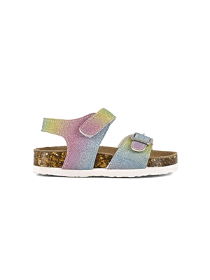 COLORS OF CALIFORNIA VELCRO SANDAL IN MICROGLITTER TD CIABATTA BAMBINO   ... 