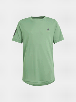 Stile e prestazioni sul campo da tennis. Parte della collezione adidas Club, questa T-shirt junior supporta i tuoi movimenti in campo con la tecnologia antiumidità AEROREADY e i pannelli in mesh trasp... 