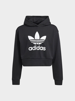 ADIDAS CROPPED HOODIE FELPERIA BAMBINO Nero  ... 