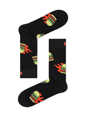 FLAMING BURGER SOCK 