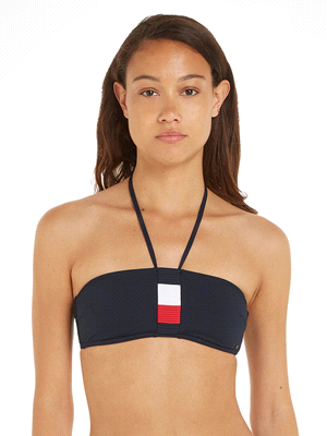 TOMMY HILFIGER FASCIA LOGO COSTUME DONNA Blu  ... 