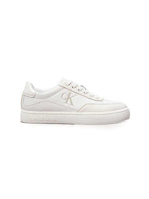 CALVIN KLEIN W CLASSIC CUPSOLE LOW SCARPA MODA DONNA Bianco  ... 