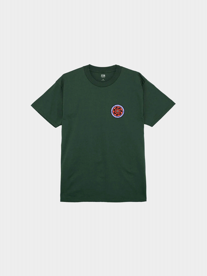 OBEY T-SHIRT MANICA CORTA PEACE WHEEL T-SHIRTERIA UOMO Verde  ... 