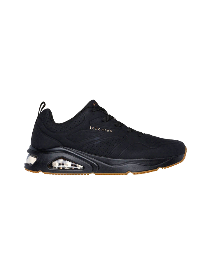 SKECHERS TRES AIR UNO SCARPA MODA UOMO Nero  ... 