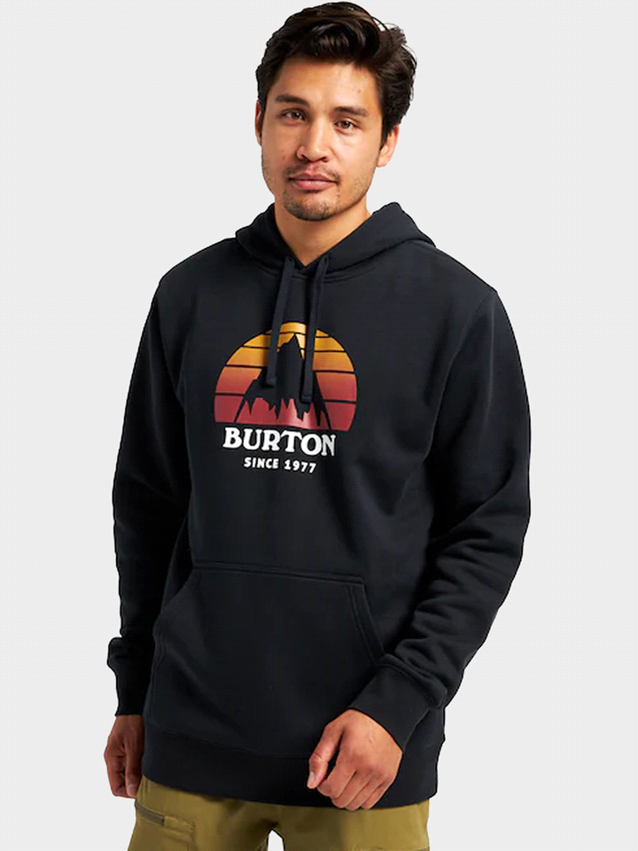 BURTON UNDERHILL PULLOVER HOODIE PILE UOMO Nero  ... 