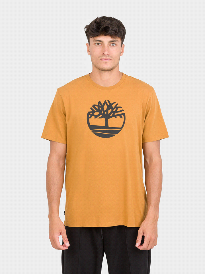 T-shirt a maniche corte con logo Timberland® ad albero a contrasto sul petto, pensata per l