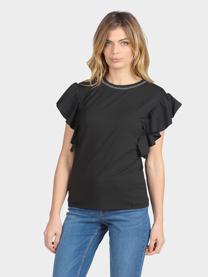 T-SHIRT MANICA FARFALLA 