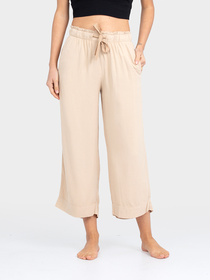 PANTALONE CREPE CROPPED 