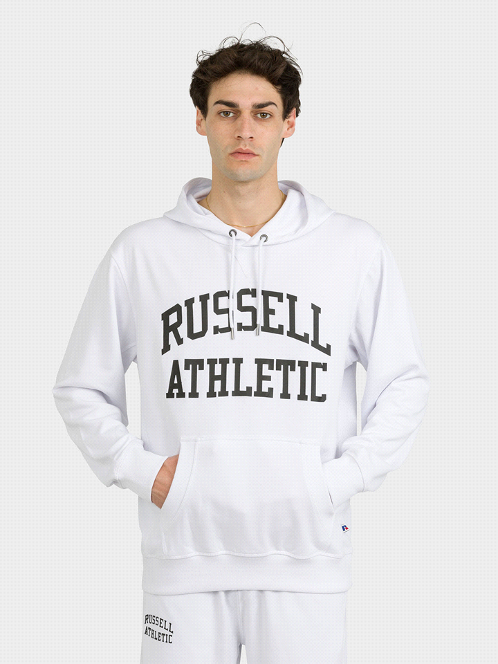 RUSSELL ATHLETIC FELPA CAPPUCCIO FELPERIA UOMO Bianco  ... 