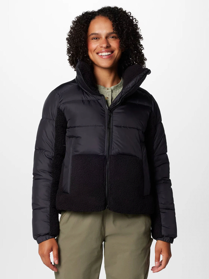 COLUMBIA PIUMINO SHERPA HYBRID CAPOSPALLA DONNA Nero  ... 