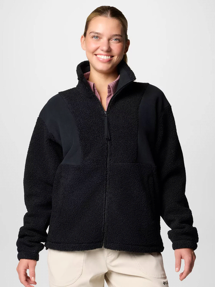 COLUMBIA PILE PANORAMA FULL ZIP CAPOSPALLA DONNA Nero  ... 