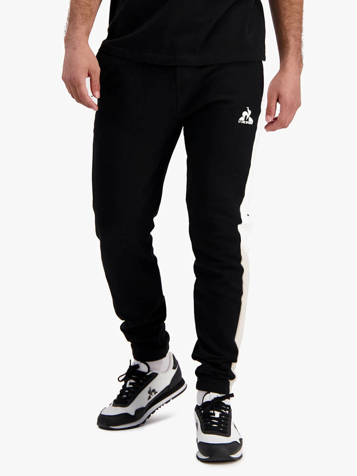 LE COQ SPORTIF PANT.FELPA CONTEMPORAIN PANTALONE FELPA UOMO Nero Beige ... 