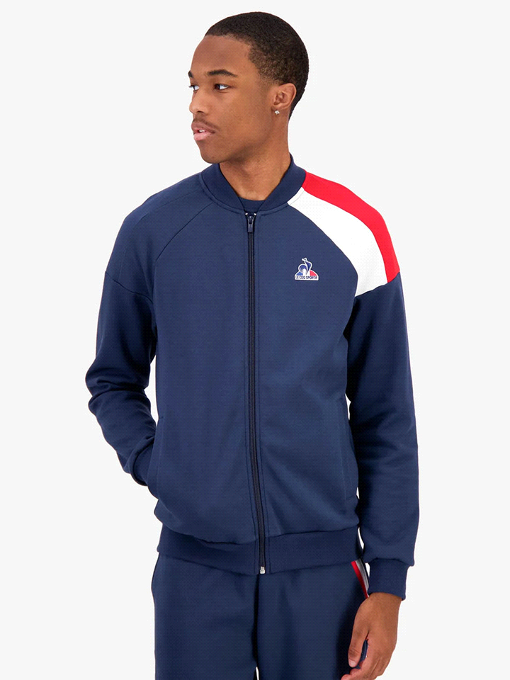 La felpa LE COQ SPORTIF ZIP TRICOLORE è adatta sia per il relax che per qualsiasi tipo di attività all