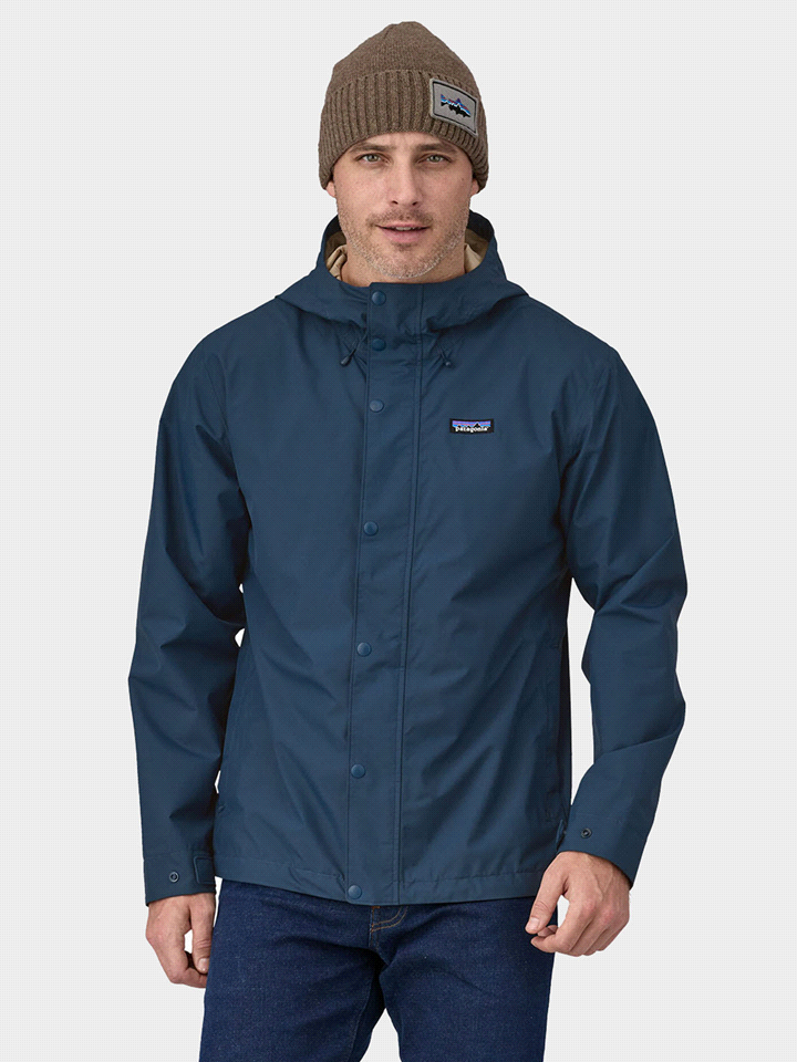 PATAGONIA GIACCA CAPPUCCIO JACKSON GLACIER RAIN CAPOSPALLA UOMO Blu  ... 