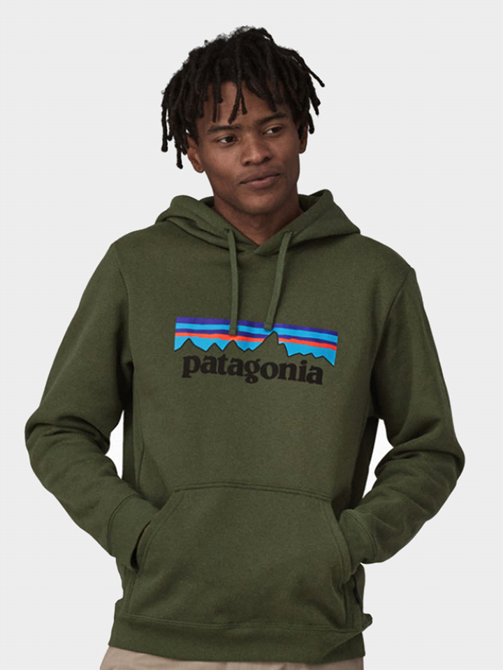 PATAGONIA FELPA CAPPUCCIO LOGO P6 FELPERIA UOMO   ... 