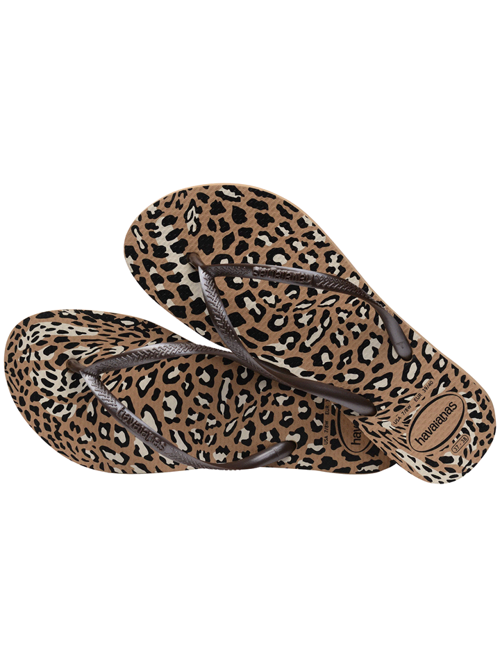 HAVAIANAS CIABATTA SLIM ANIMALS CIABATTA DONNA Rosa Oro ... 