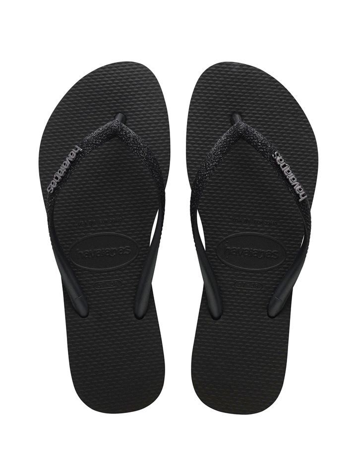 HAVAIANAS CIABATTA SLIM GLITTER CIABATTA DONNA Nero  ... 