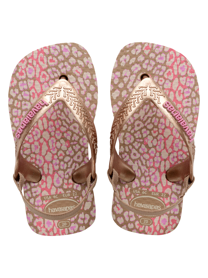 HAVAIANAS SANDALO BABY MINI ME CIABATTA BAMBINO Rosa Oro ... 