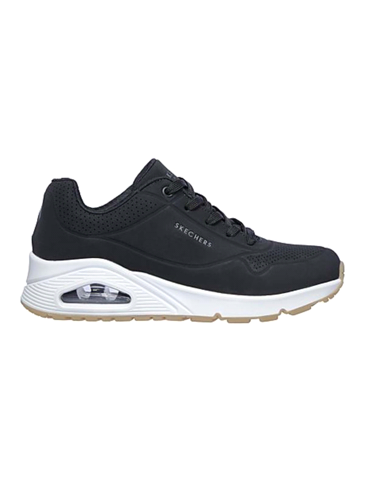 Le Skechers Uno Stand On Air sono perfette per affrontare la quotidianità grazie al loro comfort e stile inconfondibile. Il design è composto da una tomaia traforata in materiale sintetico liscio "dur... 